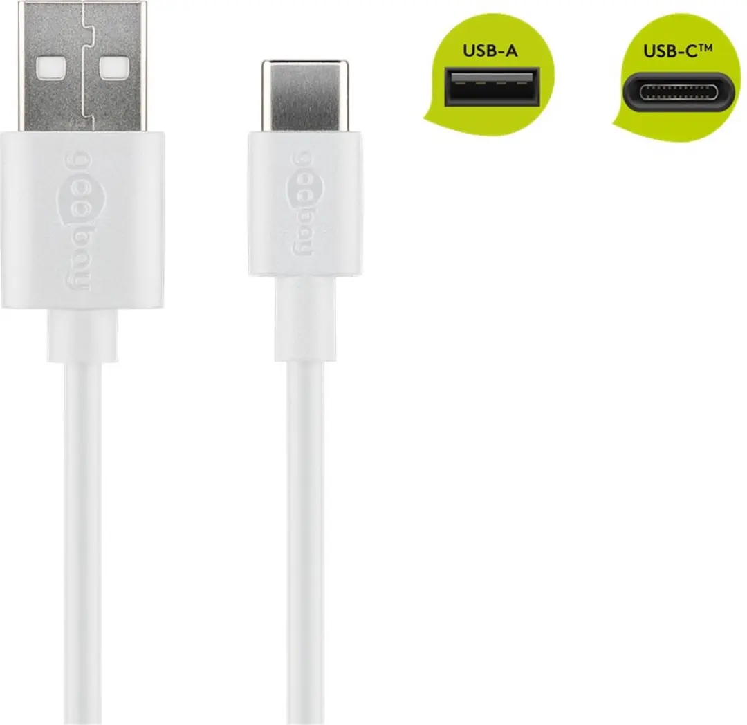 Goobay USB-C naar USB-A Kabel 1m - USB 2.0 - 10 Stuks - afbeelding 6 van 6