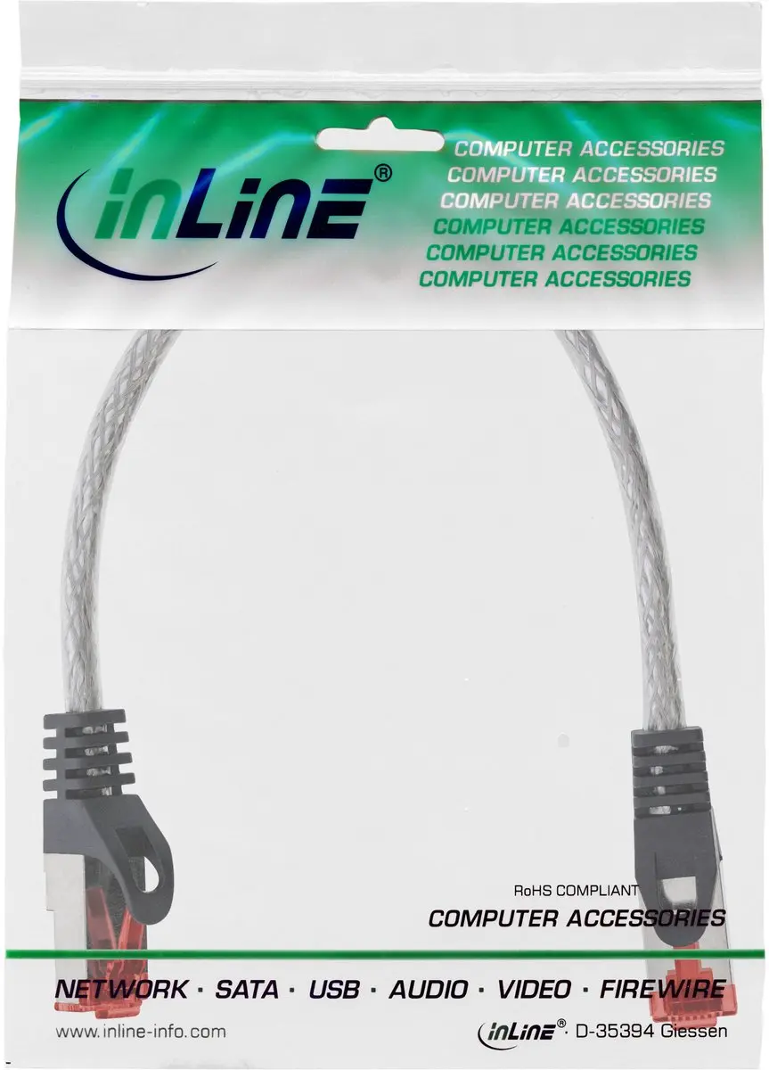 InLine Patchkabel S/FTP Cat.6 0,3m - Transparant