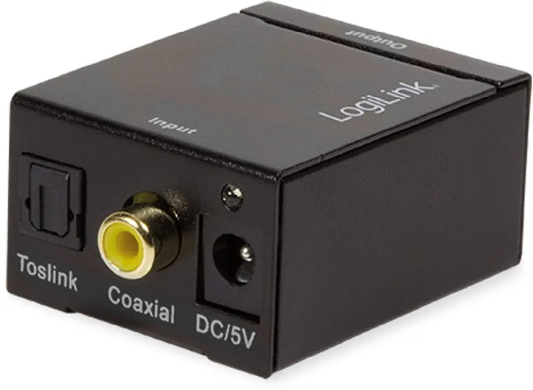 Logilink CA0101 Audio Adapter - Toslink/Cinch/Jack - Zwart