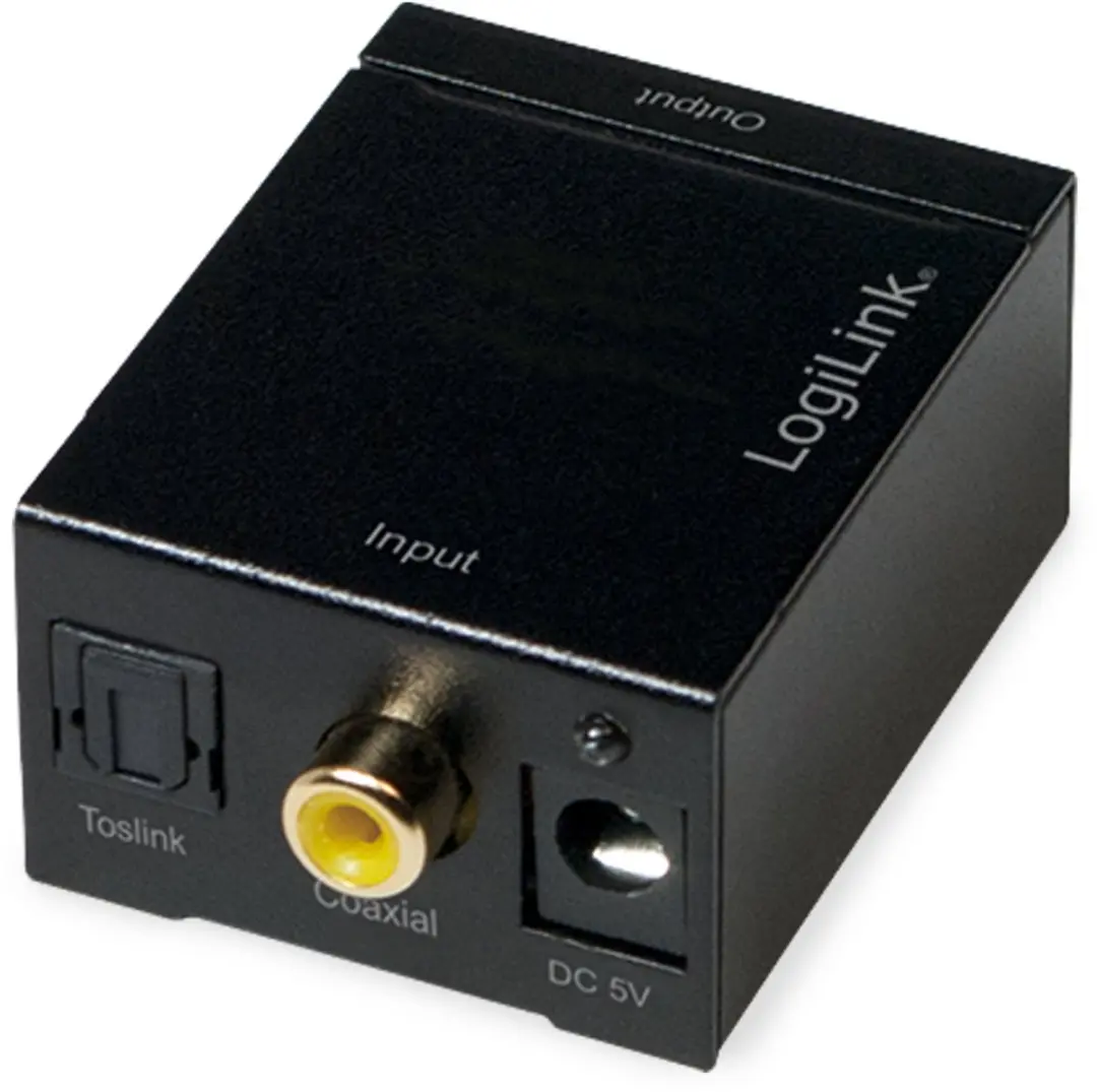 Logilink CA0101 Audio Adapter - Toslink/Cinch/Jack - Zwart