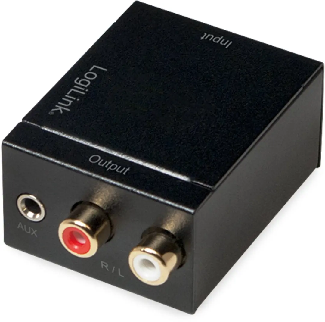 Logilink CA0101 Audio Adapter - Toslink/Cinch/Jack - Zwart