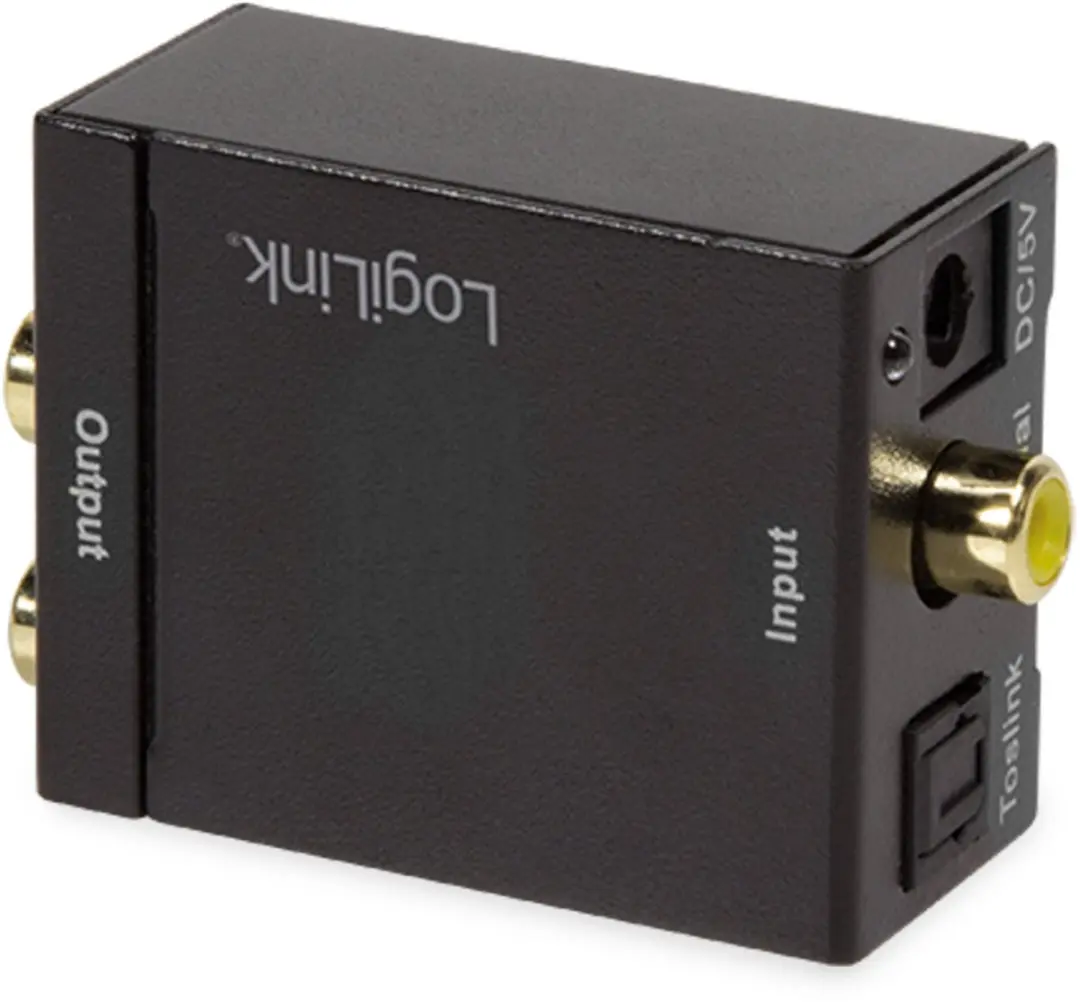 Logilink CA0101 Audio Adapter - Toslink/Cinch/Jack - Zwart