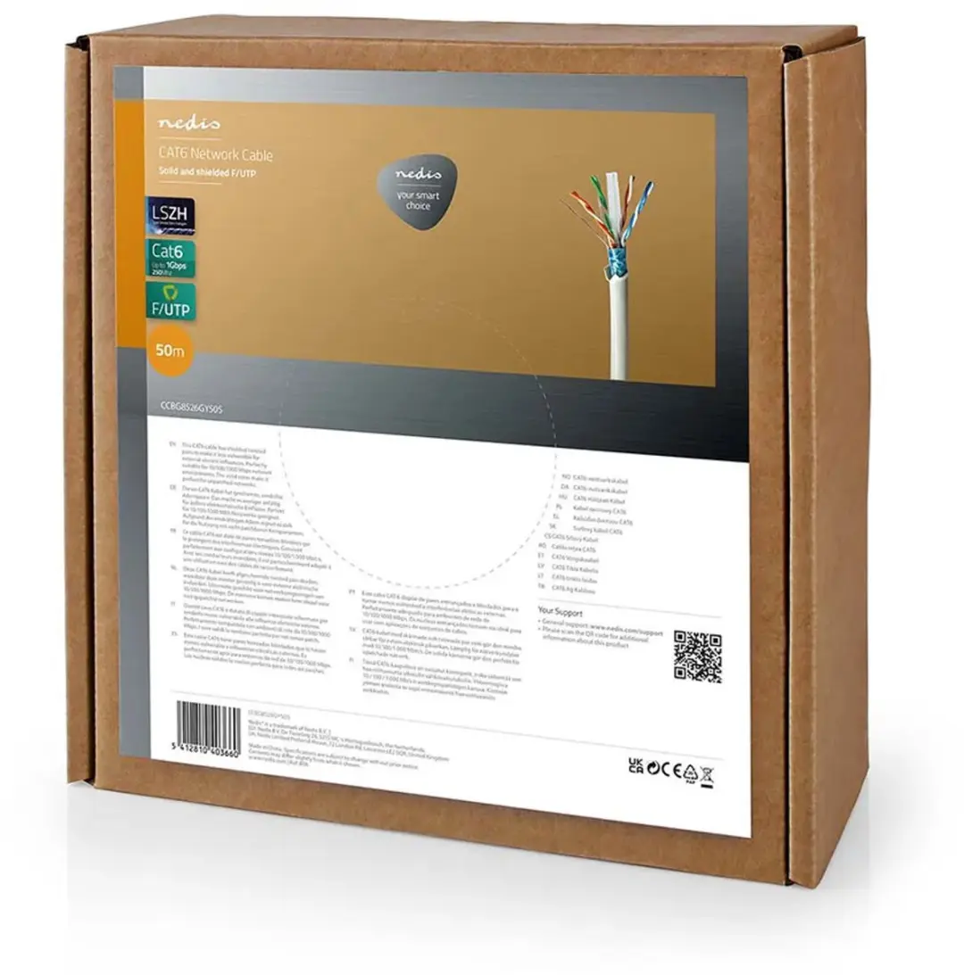 Nedis CAT6 Netwerkkabel 50m - Grijs