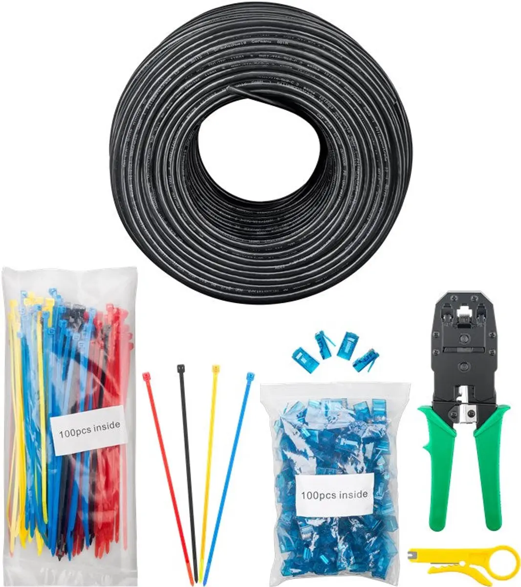 Goobay CAT 6A Outdoor Netwerkkabelset - 10 Stuks - afbeelding 6 van 6