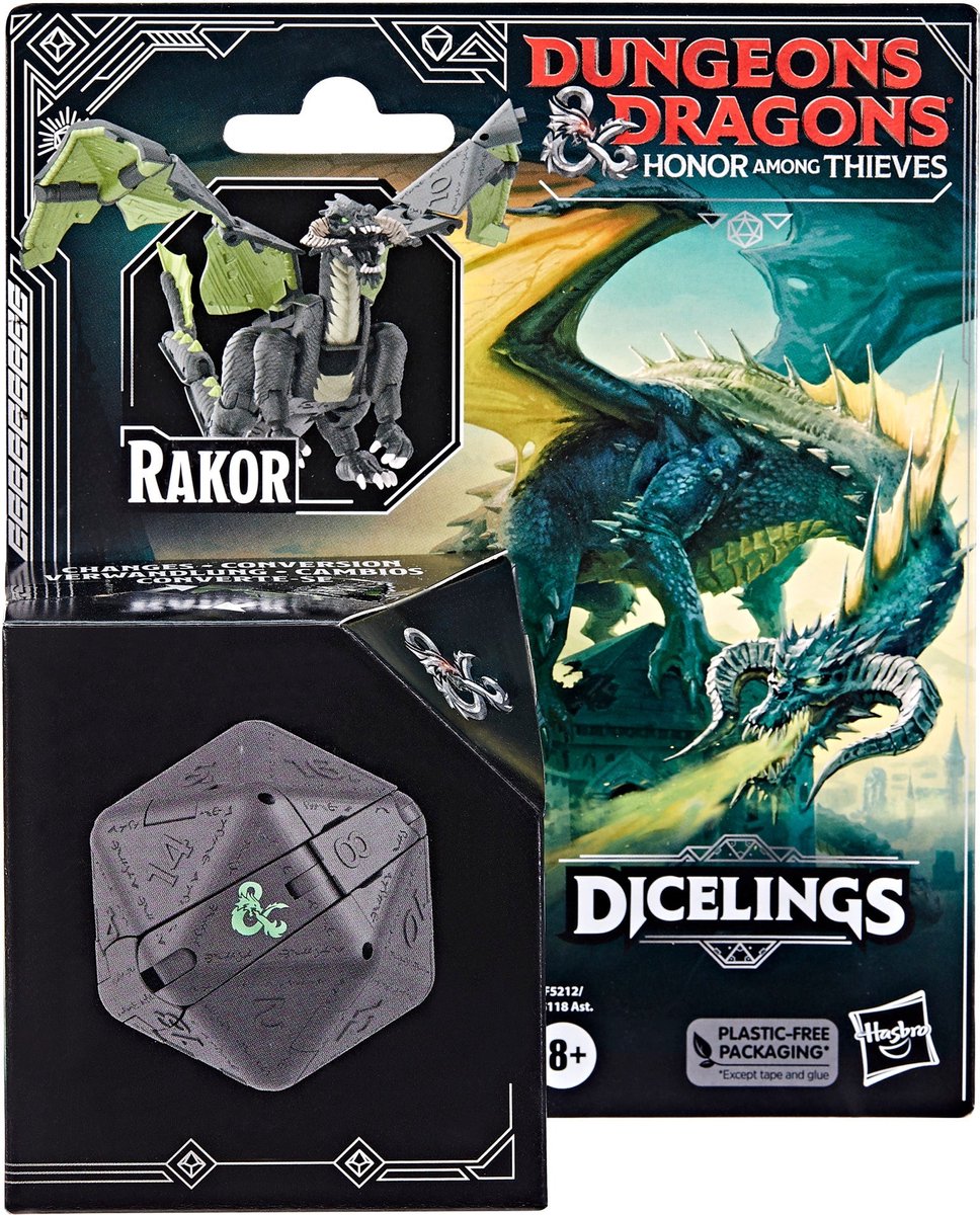 Hasbro Dungeons & Dragons Actiefiguur Honor Among Thieves Dicelings Rakor Multicolours