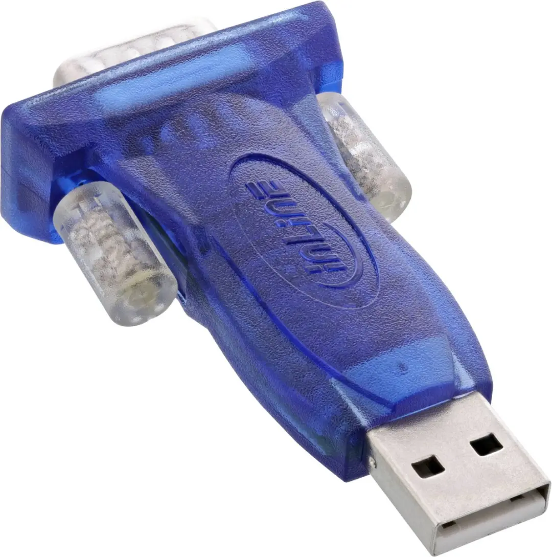 InLine USB-naar-serieel-adapter ST A naar 9-pin Sub D - Blauw