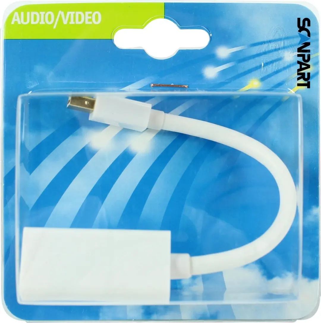 Scanpart Mini DisplayPort naar HDMI Adapterkabel 20cm - 4K Ultra HD - Wit