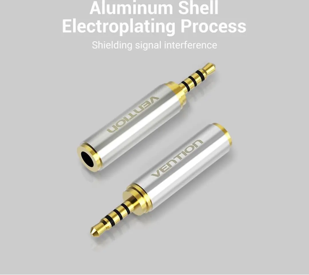 Vention 2.5mm naar 3.5mm Audio Adapter - Zilver