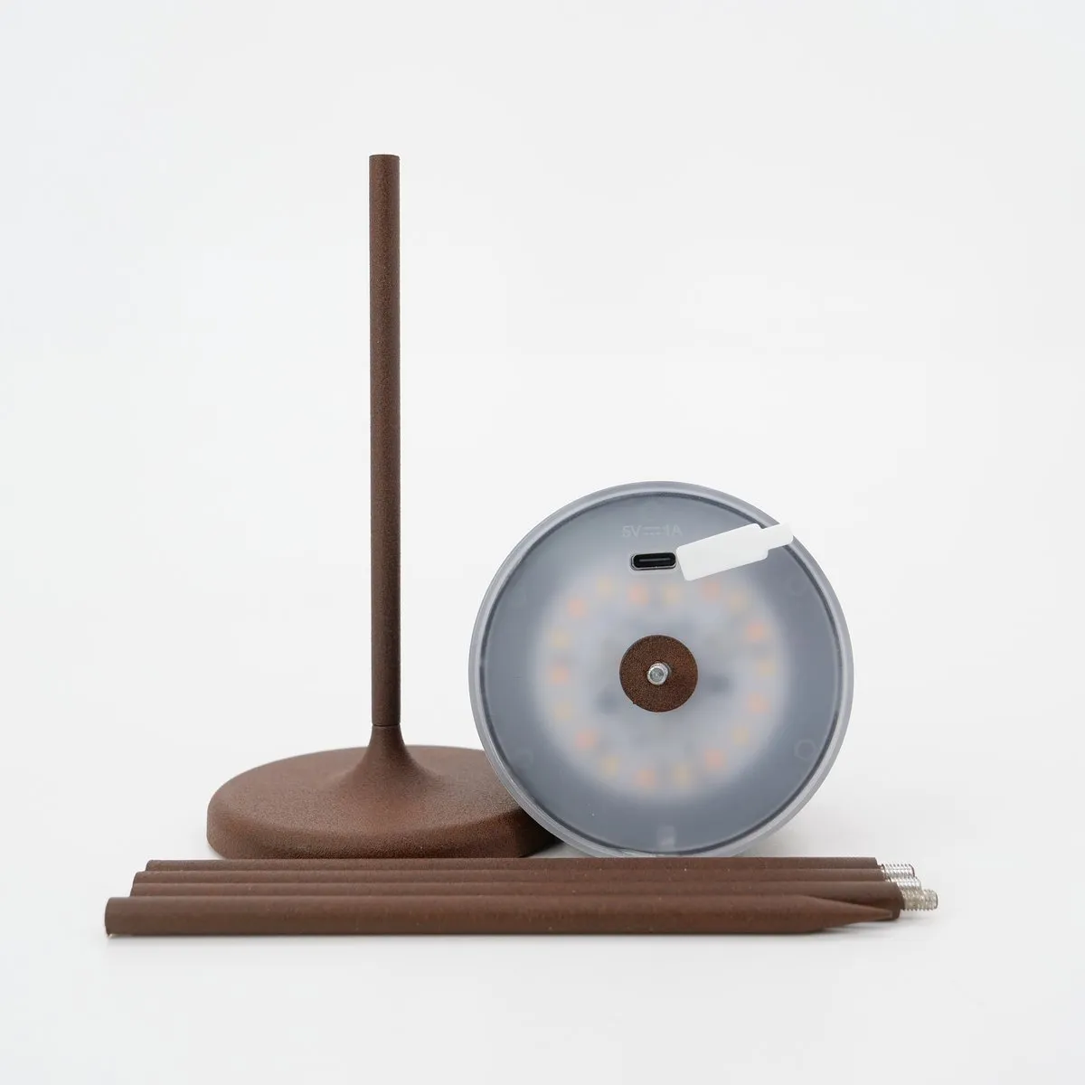 Eglo Mannera-S Tafellamp Roestbruin/Wit - Oplaadbaar 28u - Draadloos Dimbaar