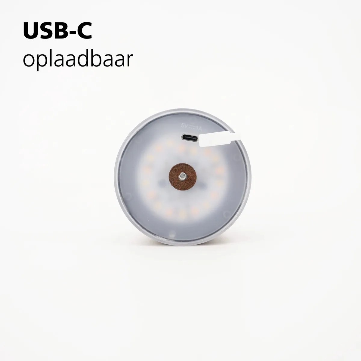 Eglo Mannera-S Tafellamp Roestbruin/Wit - Oplaadbaar 28u - Draadloos Dimbaar