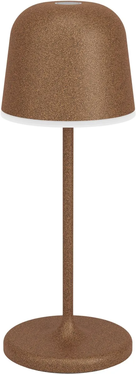 Eglo Mannera-S Tafellamp Roestbruin/Wit - Oplaadbaar 28u - Draadloos Dimbaar