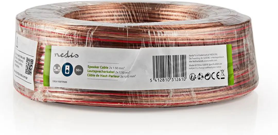 Nedis Speaker-Kabel CCA 1.50mm² 50m Transparant