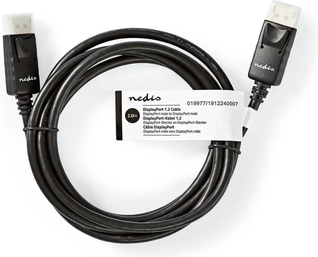 Nedis DisplayPort Kabel CCGT37010BK20 - 4K@60Hz - 2m - Zwart
