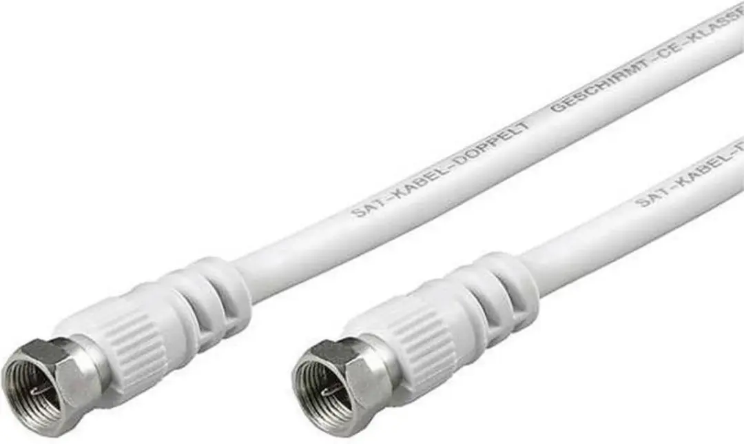 Goobay Satelliet Aansluitkabel F-Stekker 0,30m - 10 Stuks - Wit