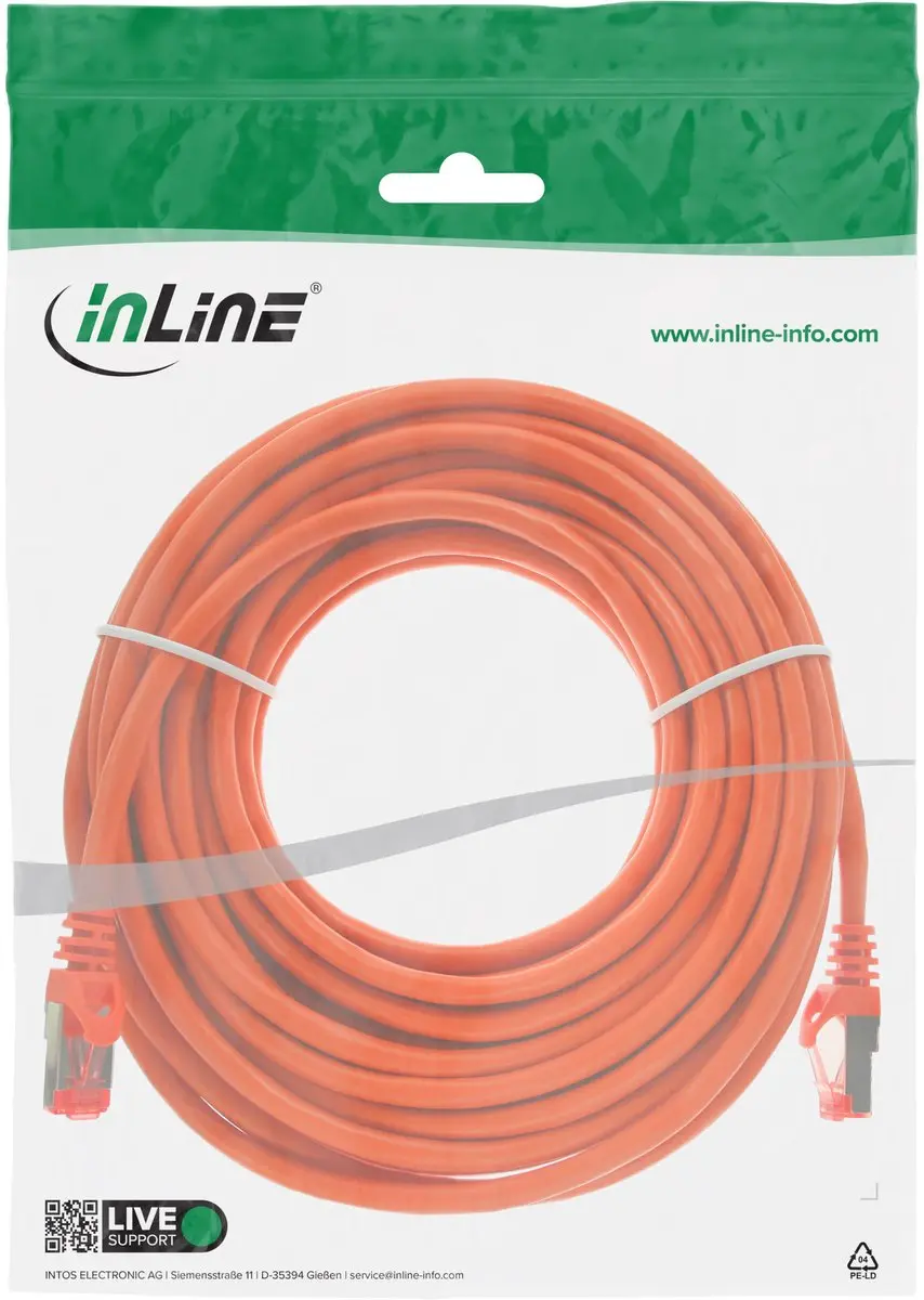 InLine Patchkabel S/FTP Cat.6 5m - Oranje
