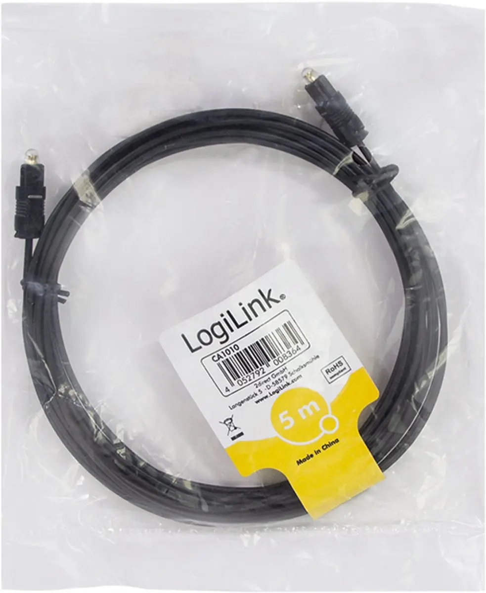 Logilink Toslink Audiokabel CA1010 - 5m - Zwart