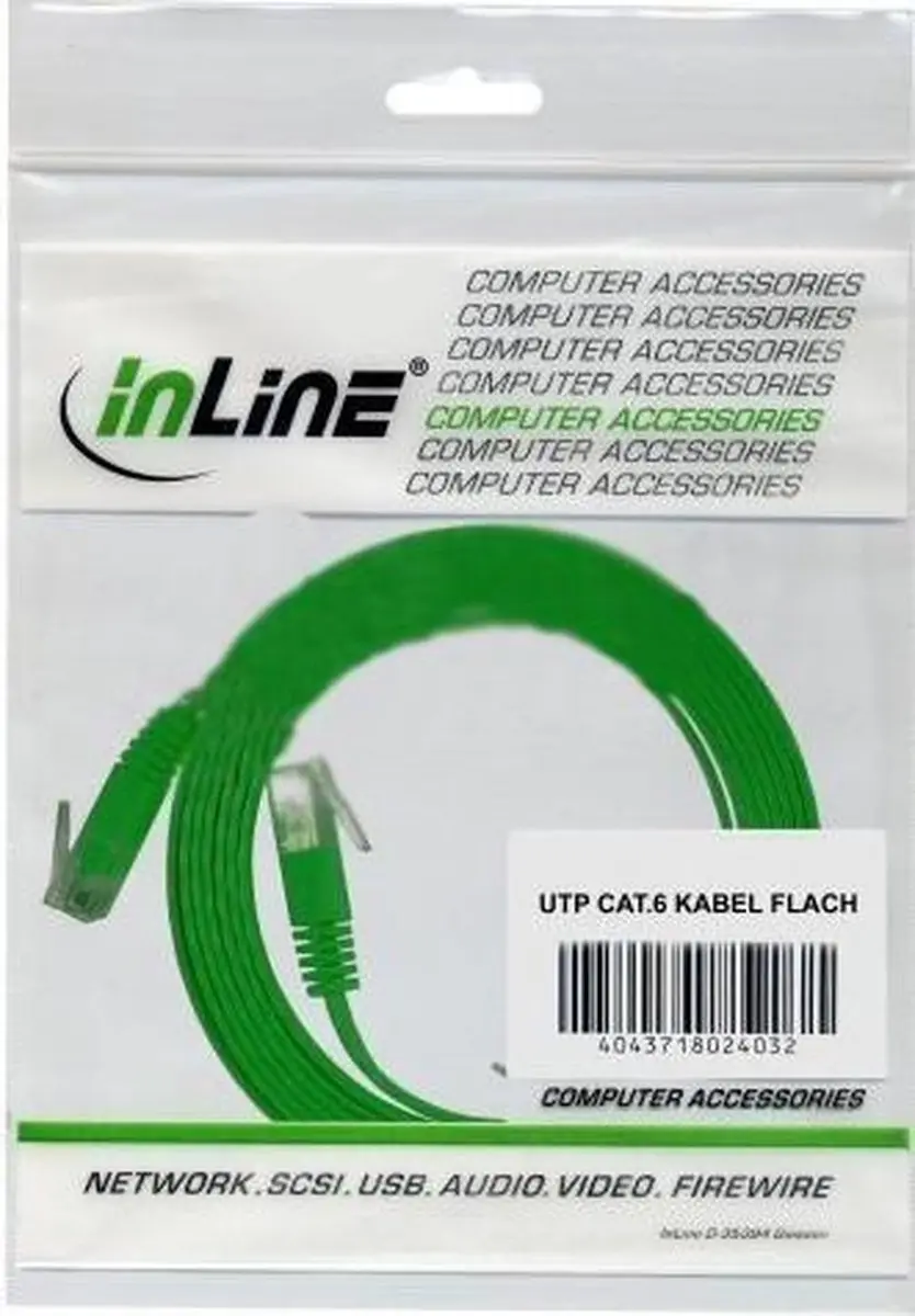 InLine Patchkabel Cat.6 U/UTP Groen 10m