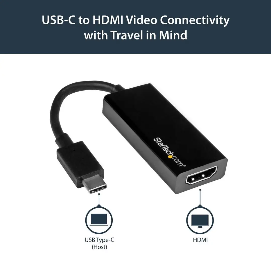 Startech CDP2HD USB 3.1 C naar 4K HDMI Adapter - Zwart