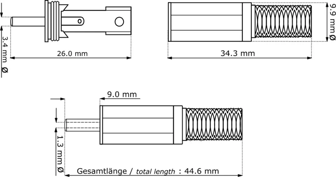 Goobay DC Connector 3,5x1,35mm - 10 Stuks - Zwart