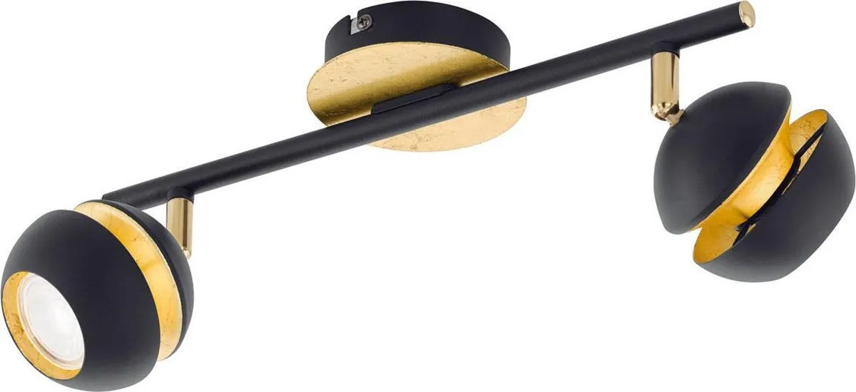 Eglo Nocito Spot 2 Lichts - Zwart/Goud