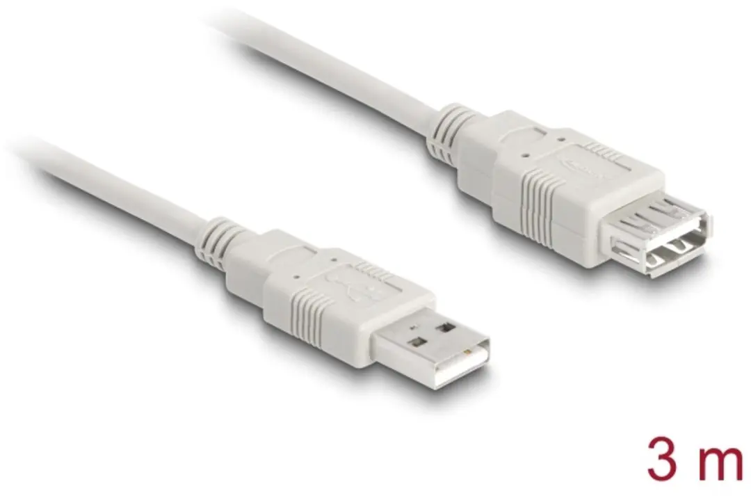 Delock USB 2.0 A Male naar A Female Kabel