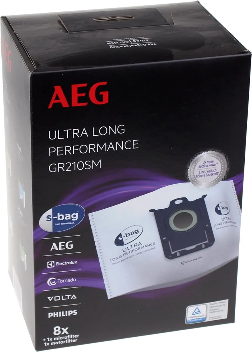 AEG S-Bag GR210SM Stofzuigerzakken - 8 Stuks