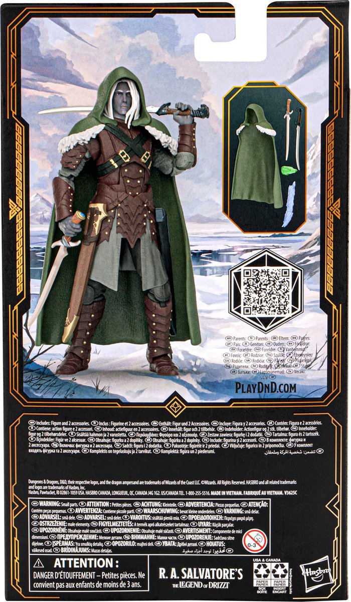 Hasbro Dungeons & Dragons - R.A. Salvatore's The Legend Of Drizzt Golden Archive Drizzt 15 cm Actiefiguur - Multicolours