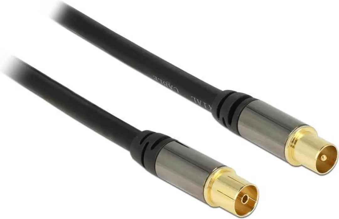 Delock Antennekabel IEC Plug > IEC Jack RG-6/U 5m - Zwart