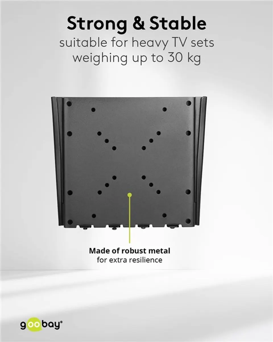 Goobay TV Muurbeugel 74415 - 23-42" - Ultraplat - 30kg - Zwart