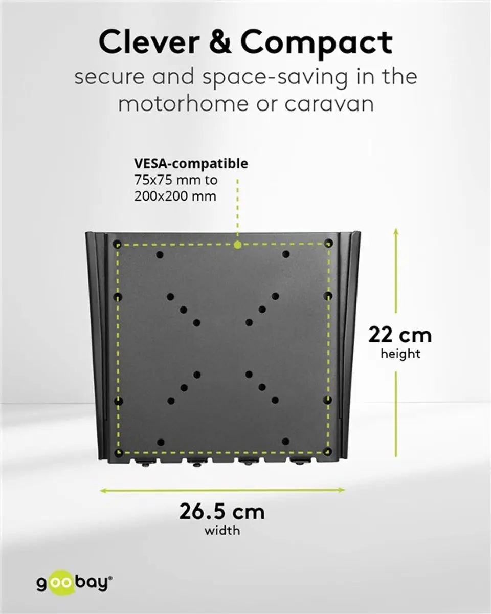 Goobay TV Muurbeugel 74415 - 23-42" - Ultraplat - 30kg - Zwart