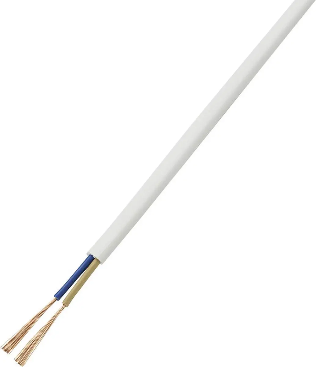 Tru Components Aansluitkabel 1570218 2x0.75mm² - Wit - 20m