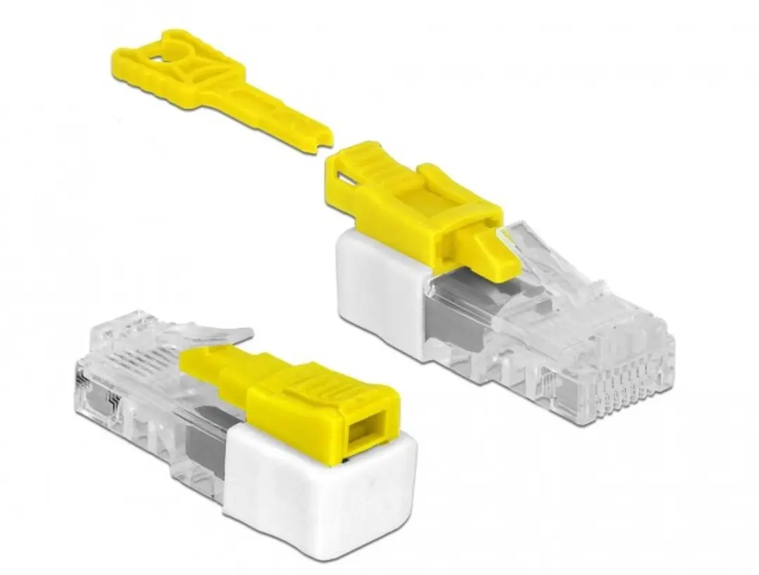 Delock RJ45 Poortblokker - 5 Stuks - Wit/Geel