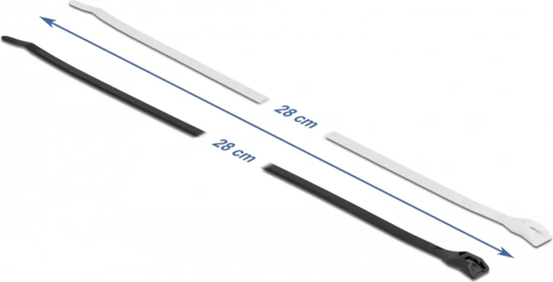 Delock Kabelbinders 280x4.6mm - 100 Stuks - Zwart/Transparant