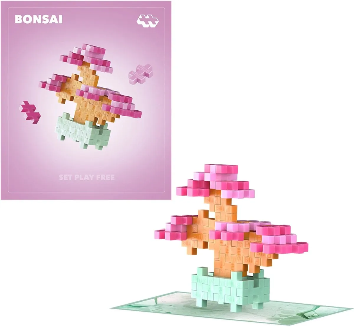 Plus-Plus Plant Pack Bonzai Roze Bouwset 50 Stuks - Vanaf 5 jaar