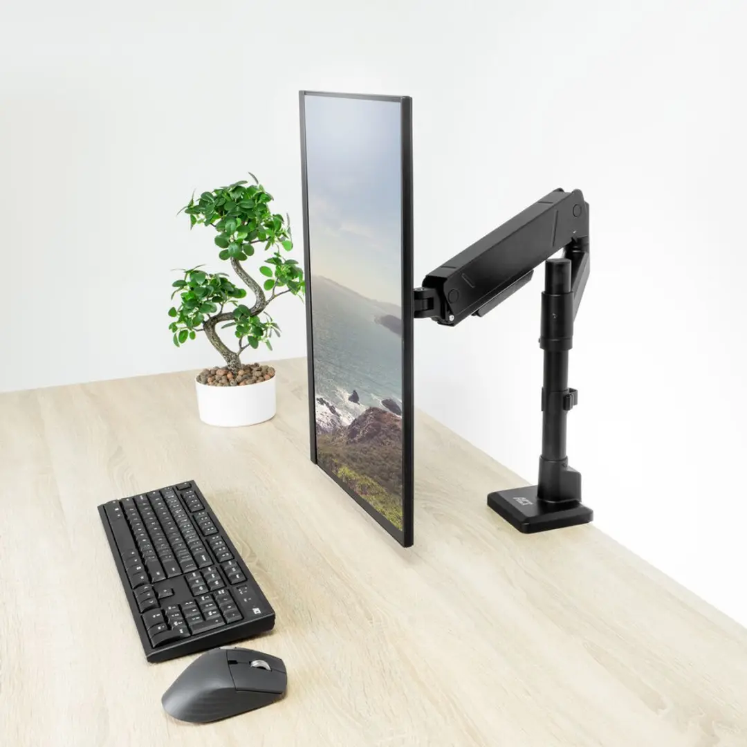 ACT Monitorarm AC8329 45" - Gasveer - 1 Scherm - Zwart