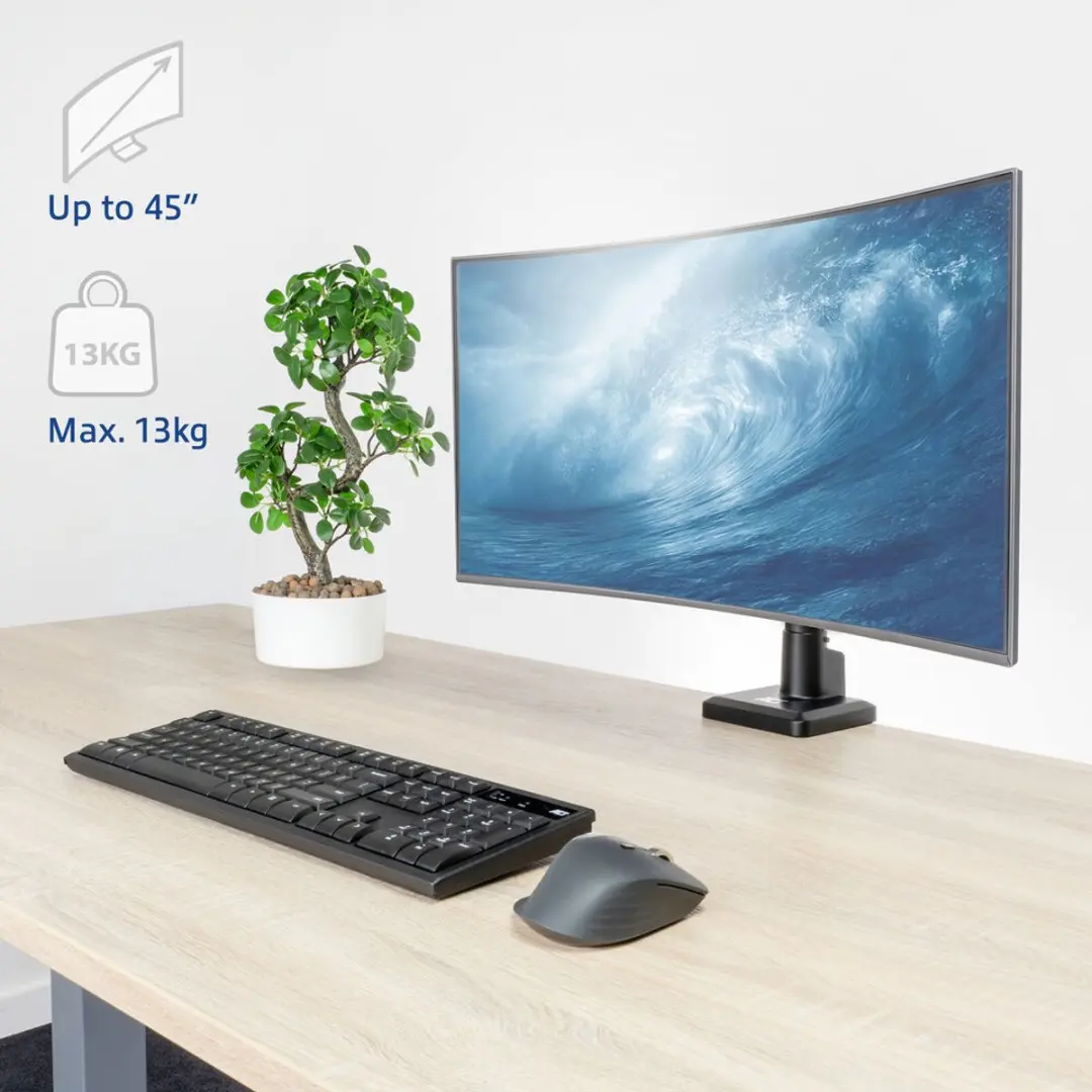 ACT Monitorarm AC8329 45" - Gasveer - 1 Scherm - Zwart