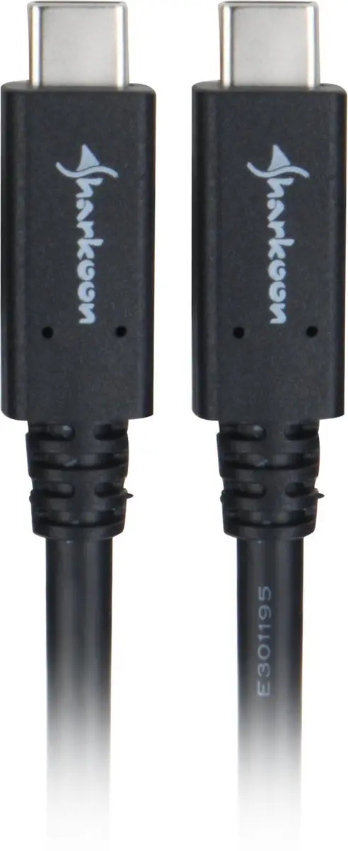 Sharkoon USB-C naar USB-C Kabel 4044951021192 - Zwart