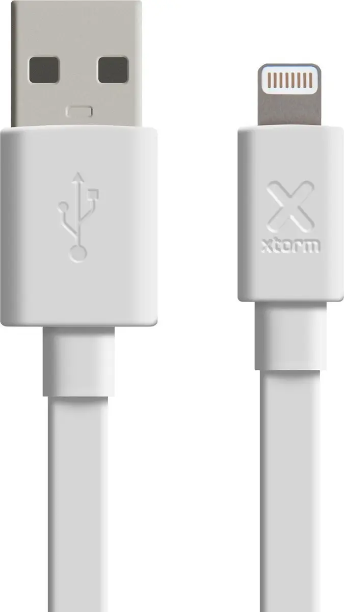 Xtorm Flat USB naar Lightning Kabel 3m - Wit