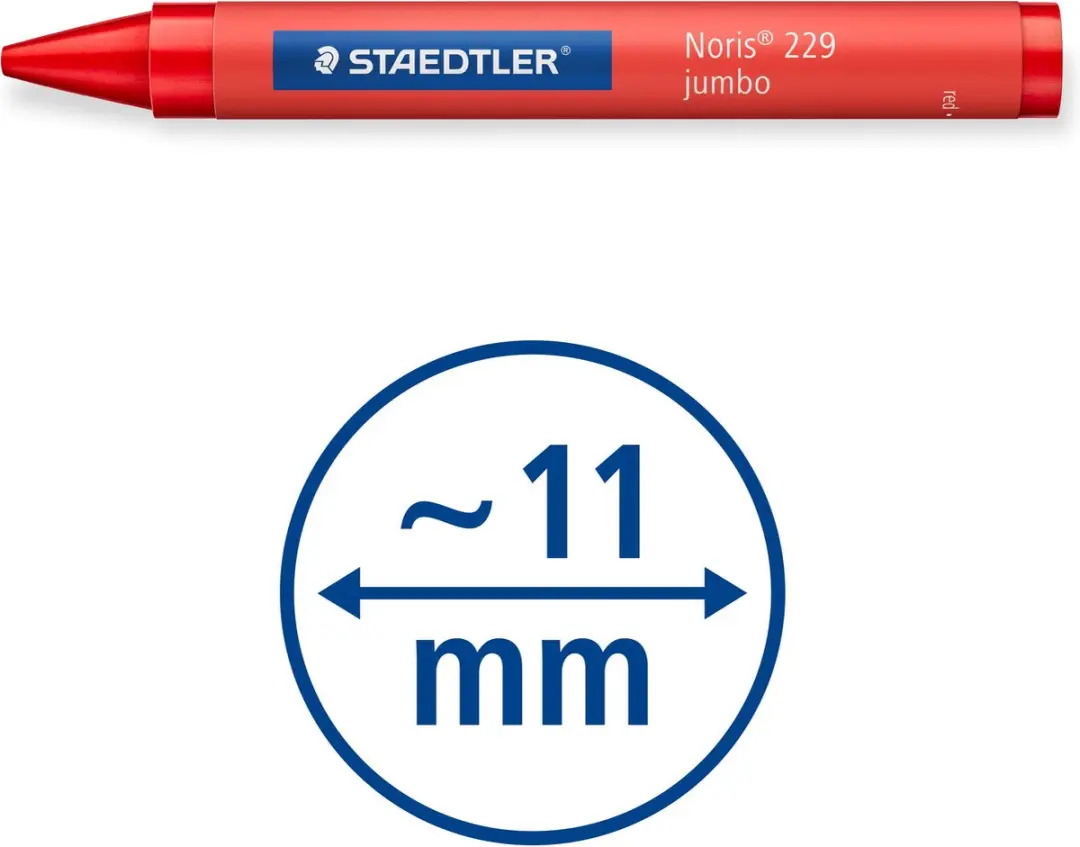 STAEDTLER Noris Jumbo Wachsmalkreide 12mm - 12 Stuks