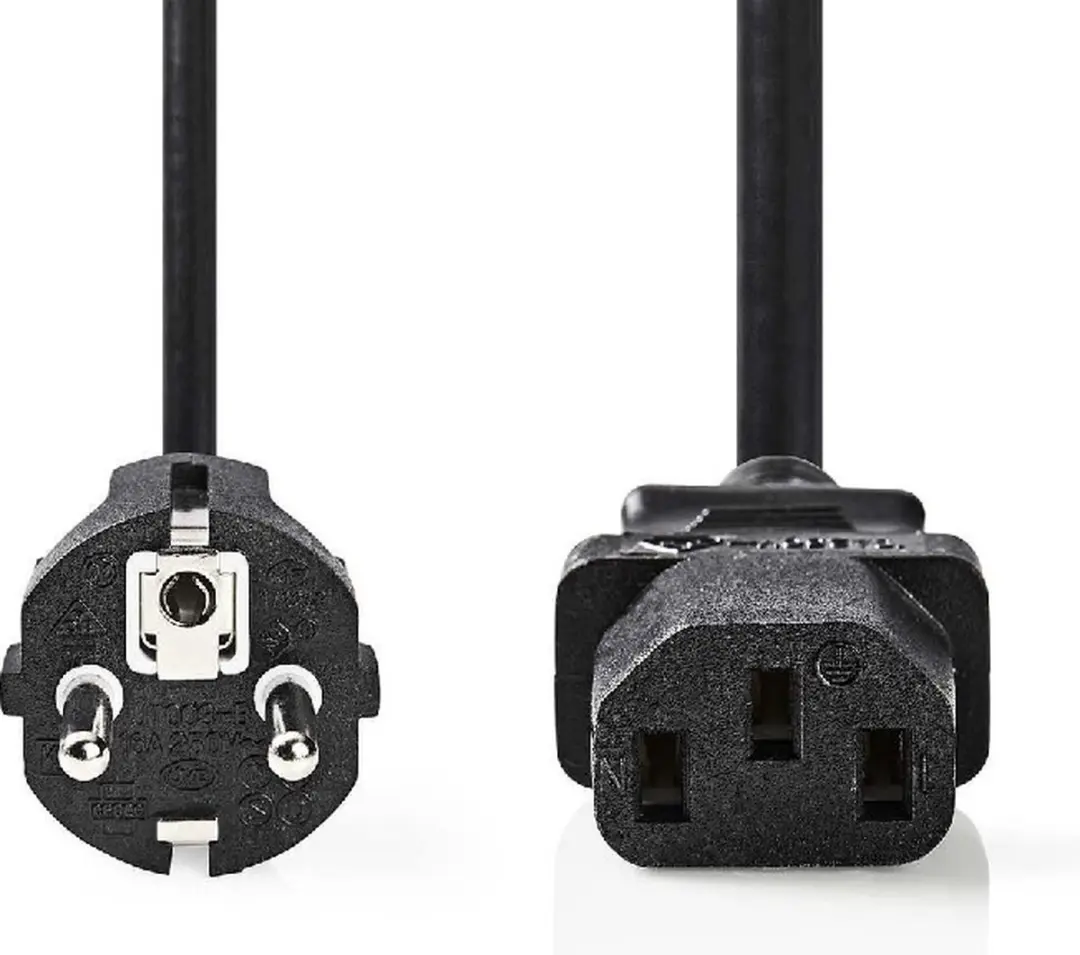 Nedis Stroomkabel Type F CEE 7/7 Male IEC-320-C13 - 5m - Zwart