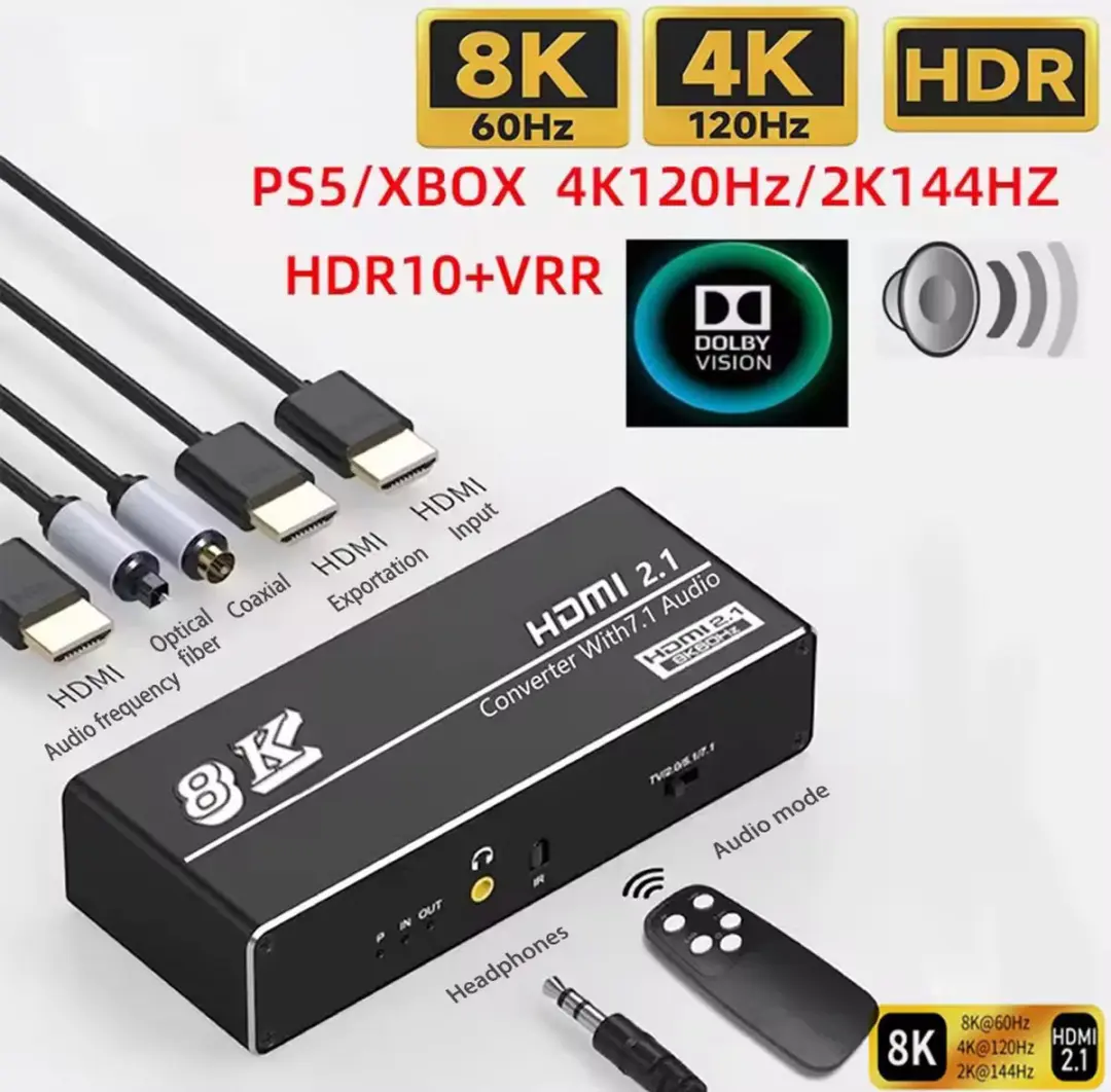 NÖRDIC SGM-235 HDMI 2.1 Converter - 8K 60Hz - Zwart