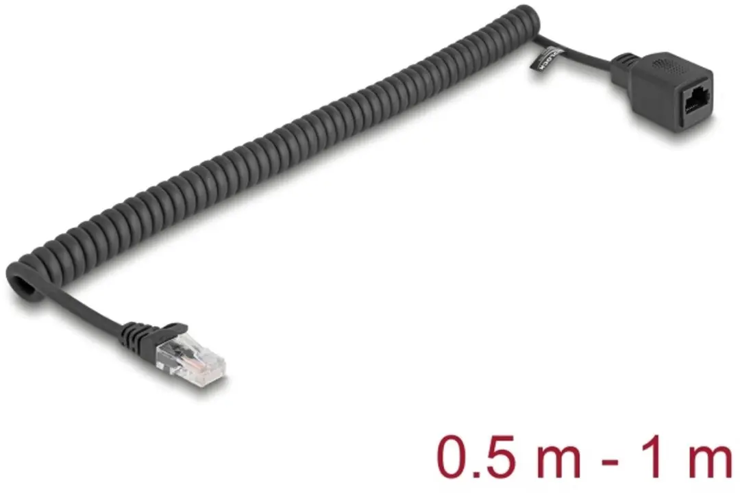 Delock RJ45 Coiled Kabel Cat.5e