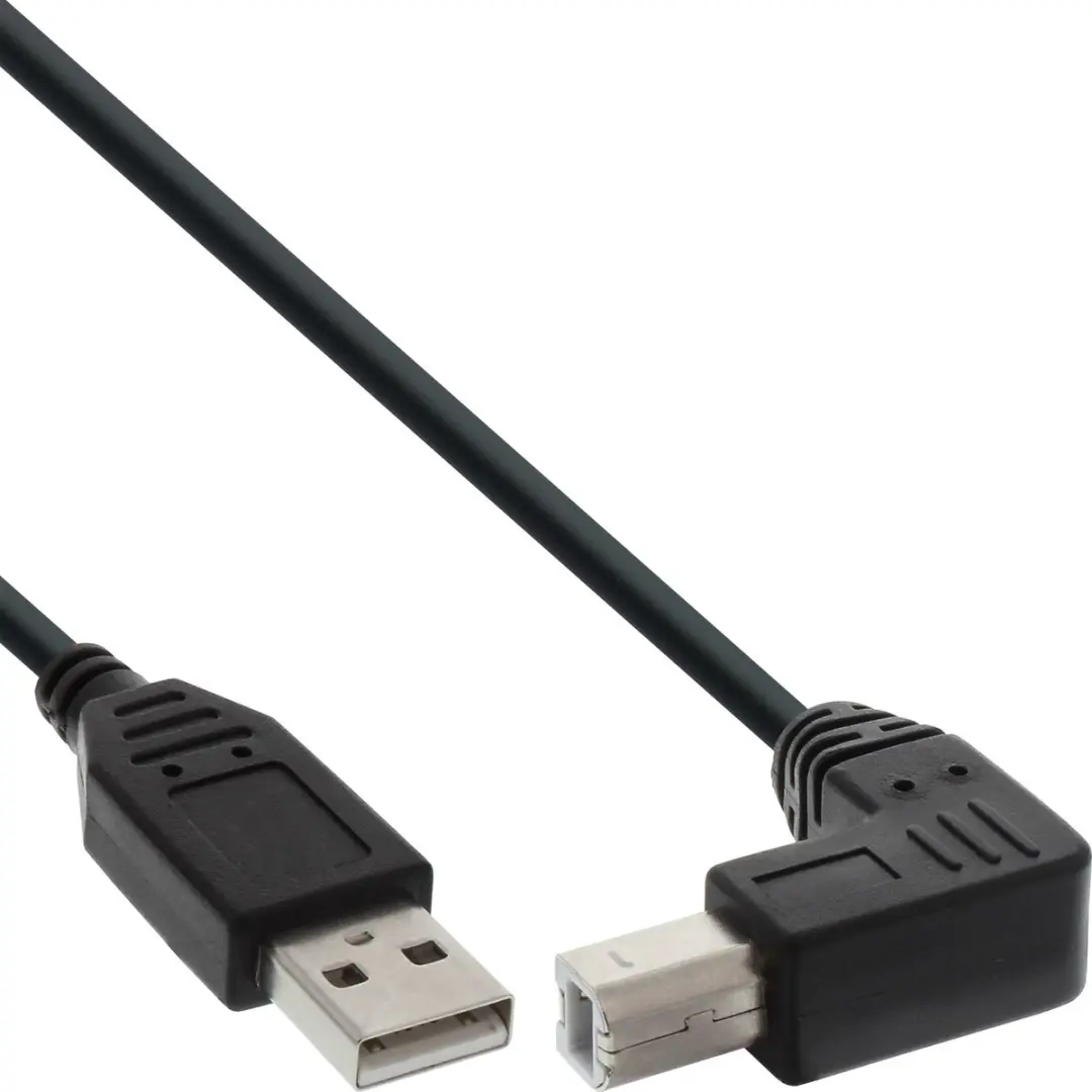 InLine USB-A naar haakse USB-B Kabel 5m