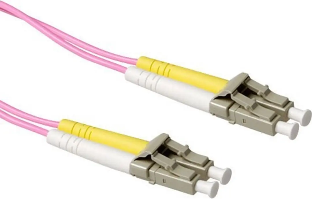 ACT LSZH OM4 Glasvezel Patchkabel 0,25m - LC Duplex - Erika Violet