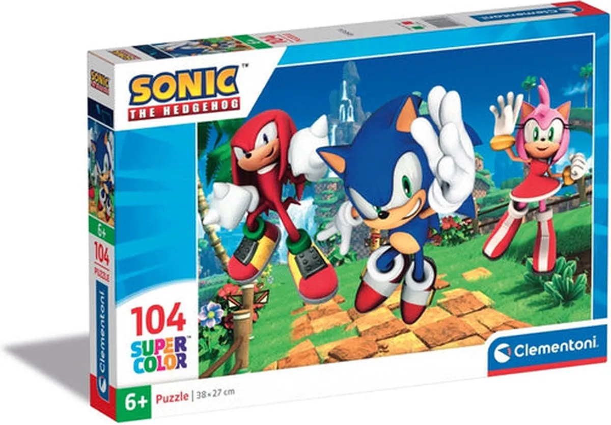 Clementoni Sonic Puzzel 104 Stukjes - Multi Color