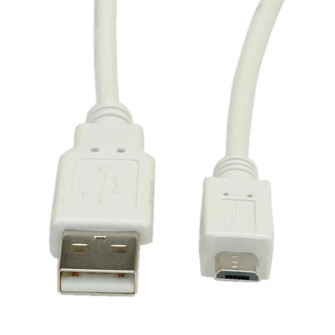 Value USB 2.0 Kabel A-Male naar Micro B-Male - 3m - Wit