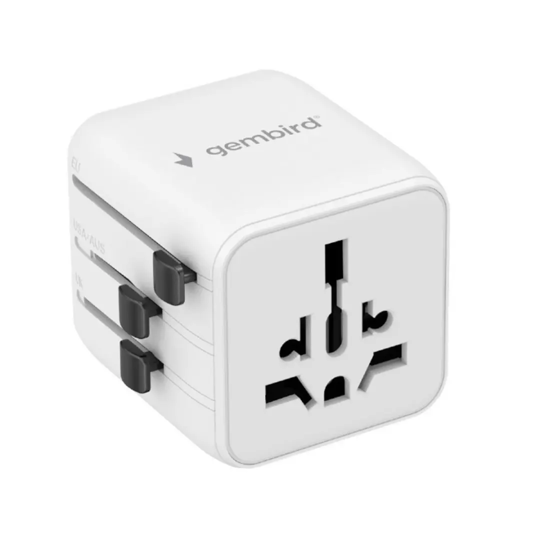Gembird Universele Reisadapter EG-UAC-003 - Wit