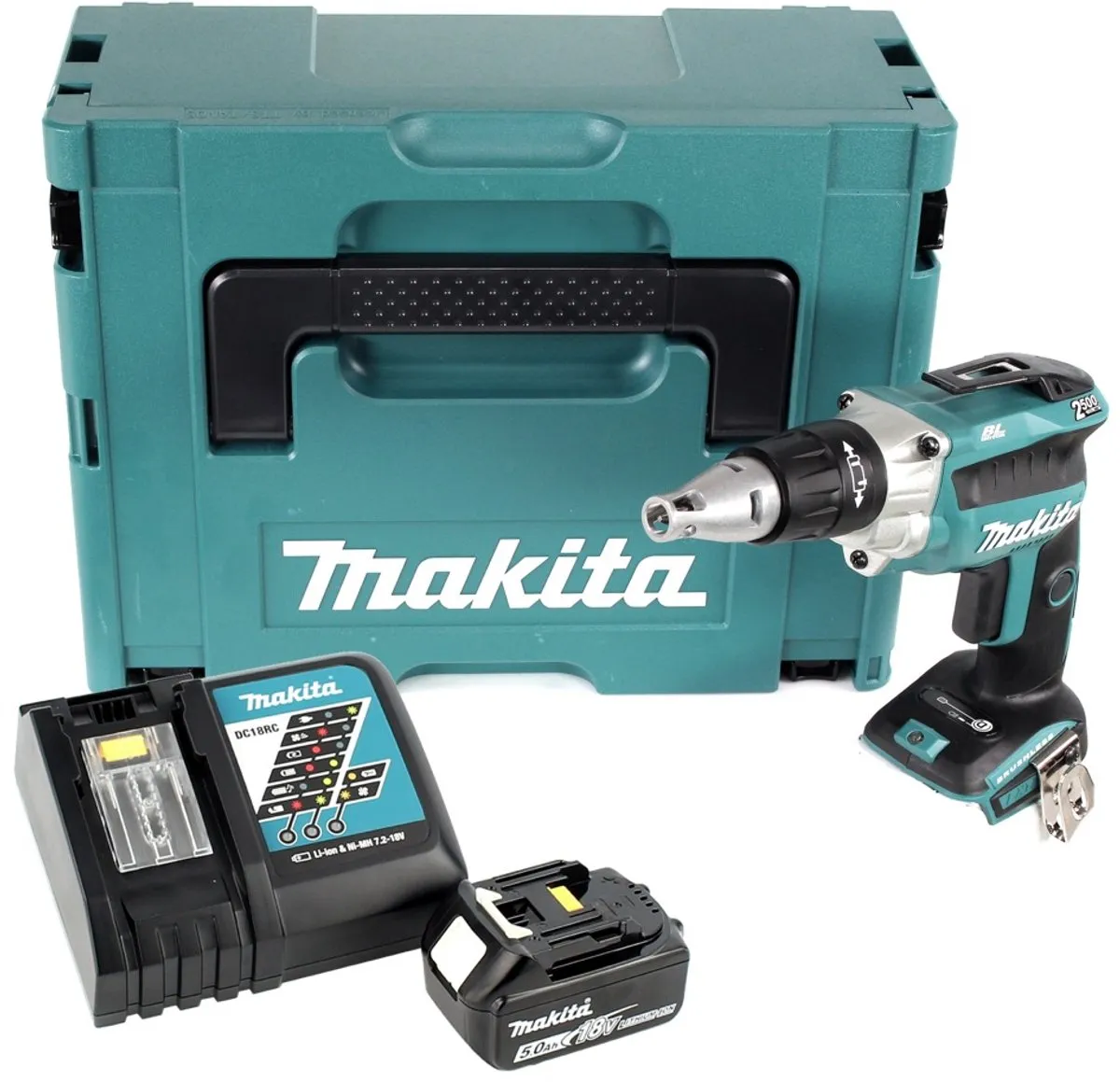 Makita DFS 250 RT1J Accu Droge Montagebouwschroevendraaier 18V - 5.0Ah