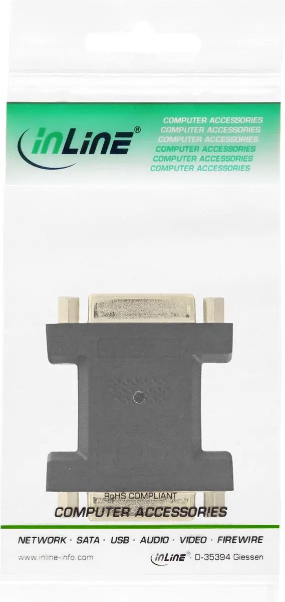 InLine DVI-D Dual Link Koppelstuk - Verguld/Zwart
