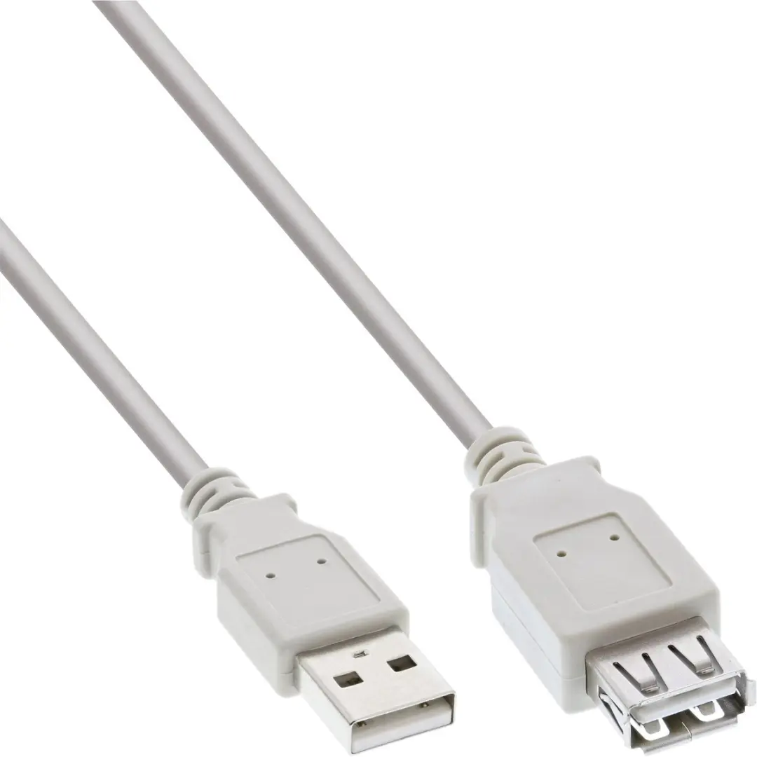 InLine USB 2.0 Verlengkabel Type A - 3m - Grijs